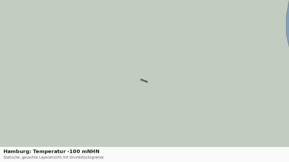Statische Kartenansicht: Hamburg: Temperatur -100 mNHN