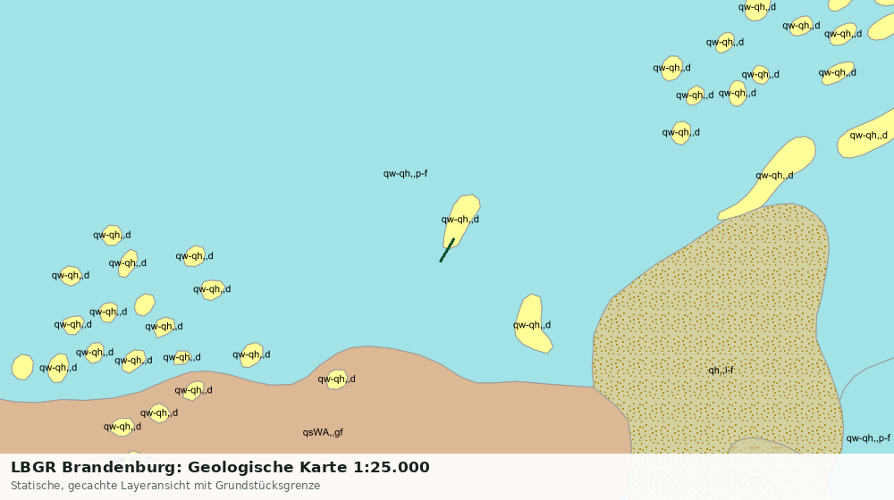 Statische Kartenansicht: LBGR Brandenburg: Geologische Karte 1:25.000
