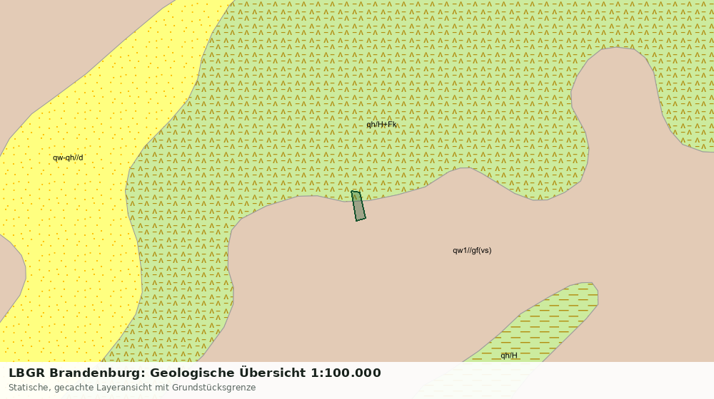 Statische Kartenansicht: LBGR Brandenburg: Geologische Übersicht 1:100.000
