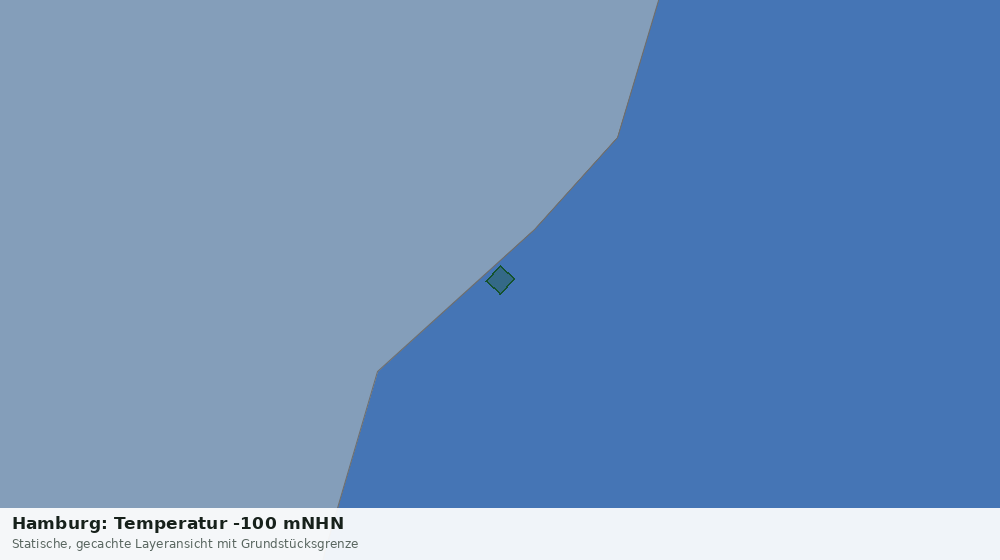 Statische Kartenansicht: Hamburg: Temperatur -100 mNHN