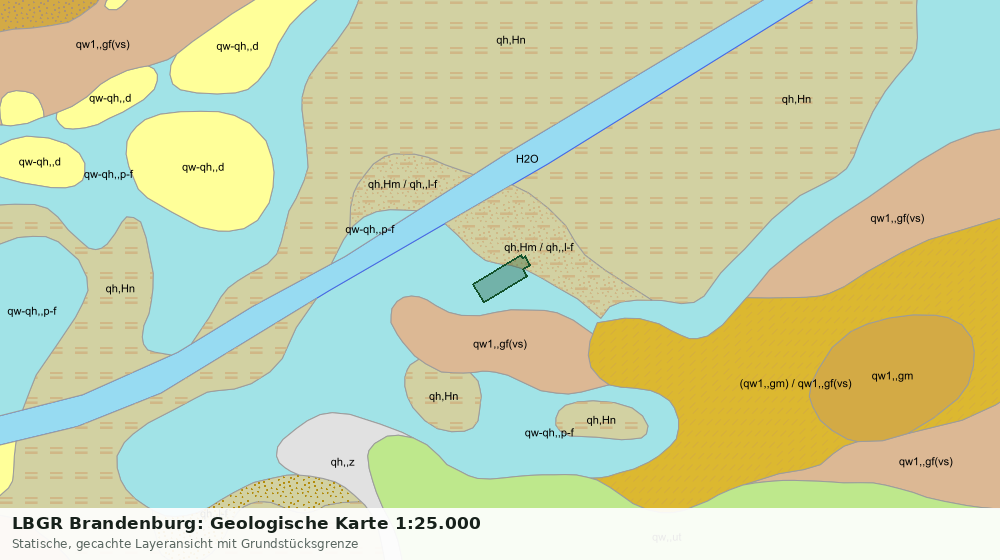 Statische Kartenansicht: LBGR Brandenburg: Geologische Karte 1:25.000