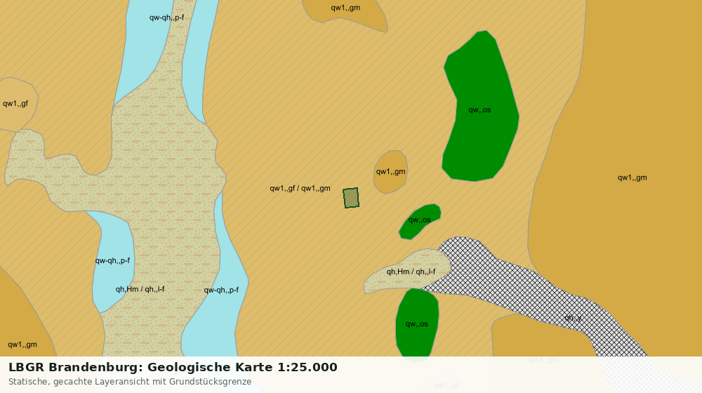 Statische Kartenansicht: LBGR Brandenburg: Geologische Karte 1:25.000