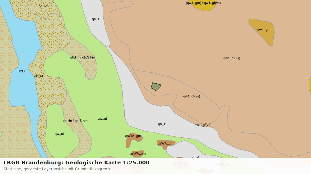 Statische Kartenansicht: LBGR Brandenburg: Geologische Karte 1:25.000