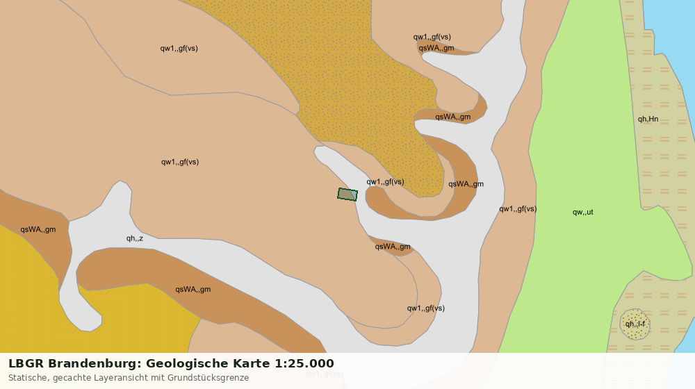Statische Kartenansicht: LBGR Brandenburg: Geologische Karte 1:25.000