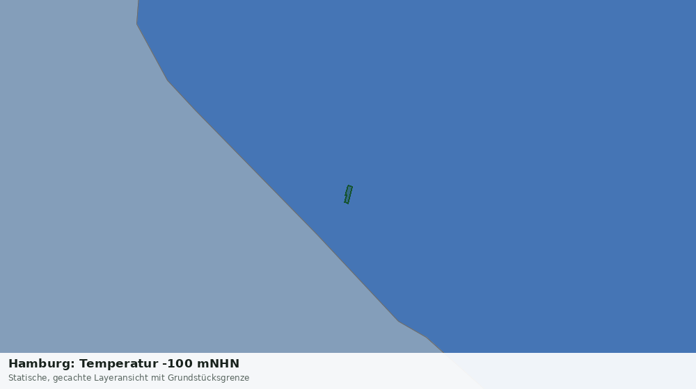 Statische Kartenansicht: Hamburg: Temperatur -100 mNHN