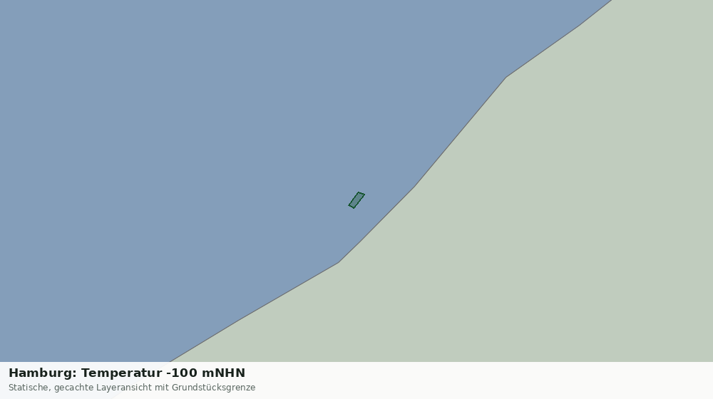 Statische Kartenansicht: Hamburg: Temperatur -100 mNHN