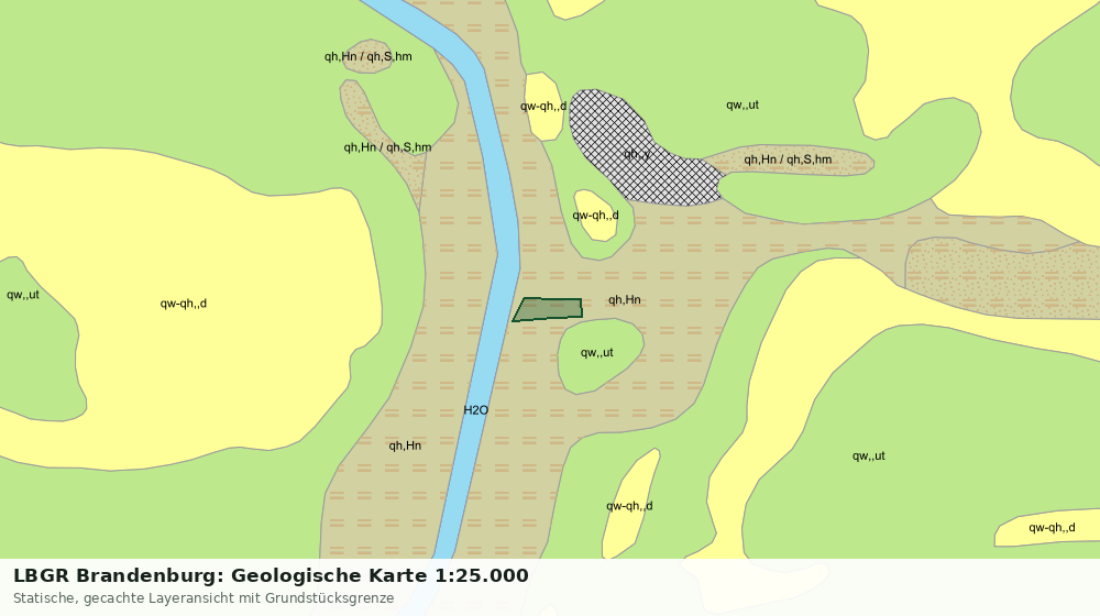 Statische Kartenansicht: LBGR Brandenburg: Geologische Karte 1:25.000