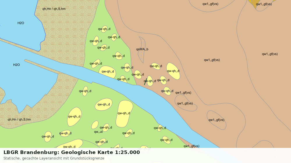 Statische Kartenansicht: LBGR Brandenburg: Geologische Karte 1:25.000
