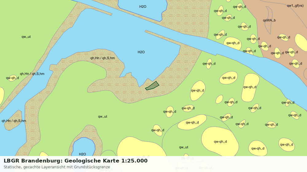 Statische Kartenansicht: LBGR Brandenburg: Geologische Karte 1:25.000