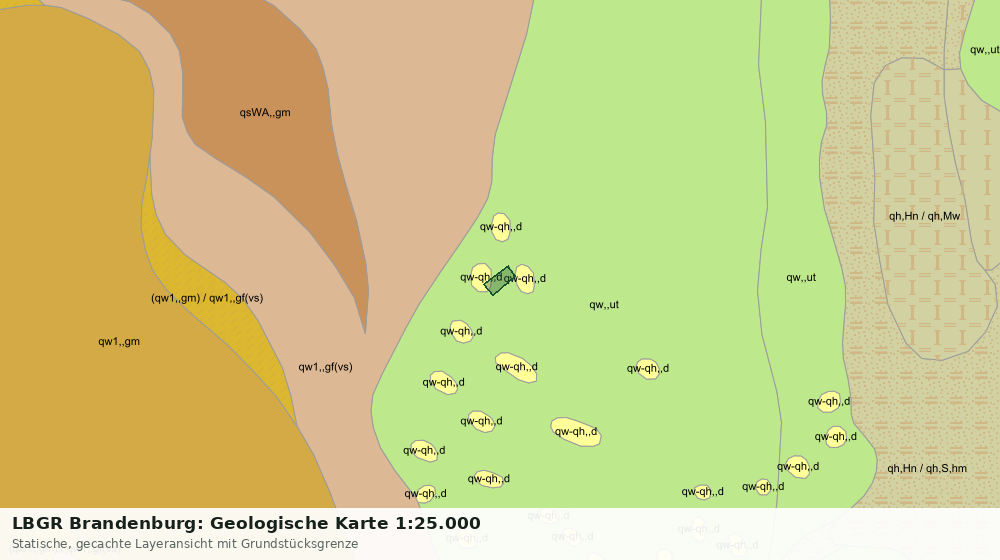 Statische Kartenansicht: LBGR Brandenburg: Geologische Karte 1:25.000