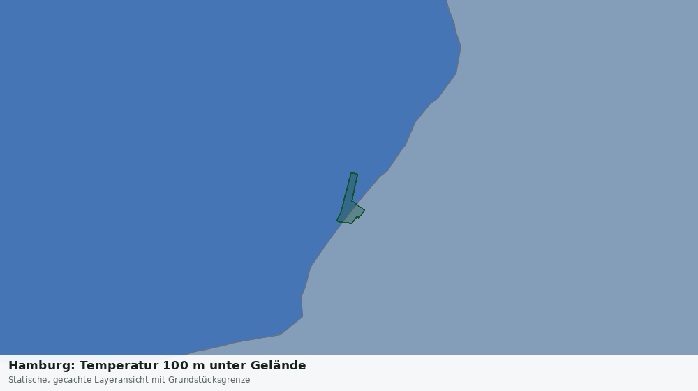 Statische Kartenansicht: Hamburg: Temperatur 100 m unter Gelände