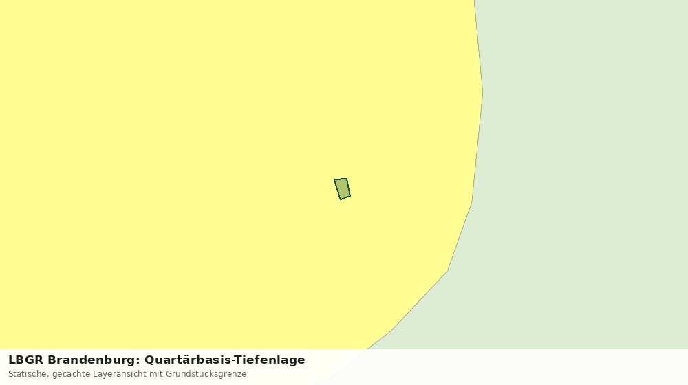 Statische Kartenansicht: LBGR Brandenburg: Quartärbasis-Tiefenlage