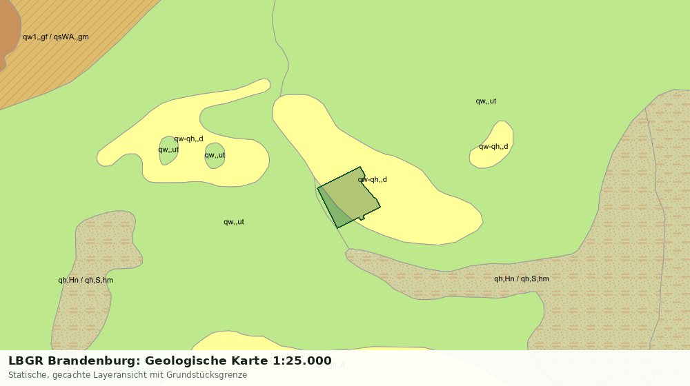 Statische Kartenansicht: LBGR Brandenburg: Geologische Karte 1:25.000