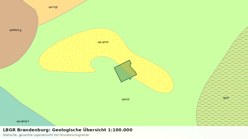Statische Kartenansicht: LBGR Brandenburg: Geologische Übersicht 1:100.000