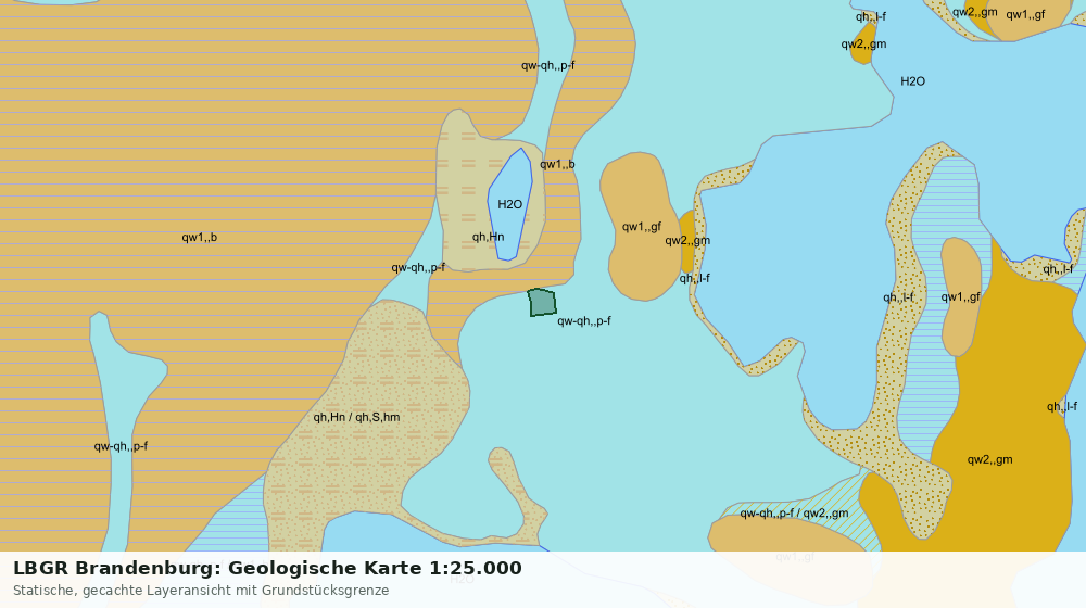 Statische Kartenansicht: LBGR Brandenburg: Geologische Karte 1:25.000