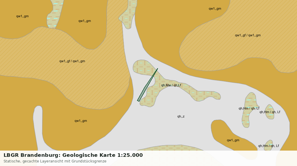Statische Kartenansicht: LBGR Brandenburg: Geologische Karte 1:25.000