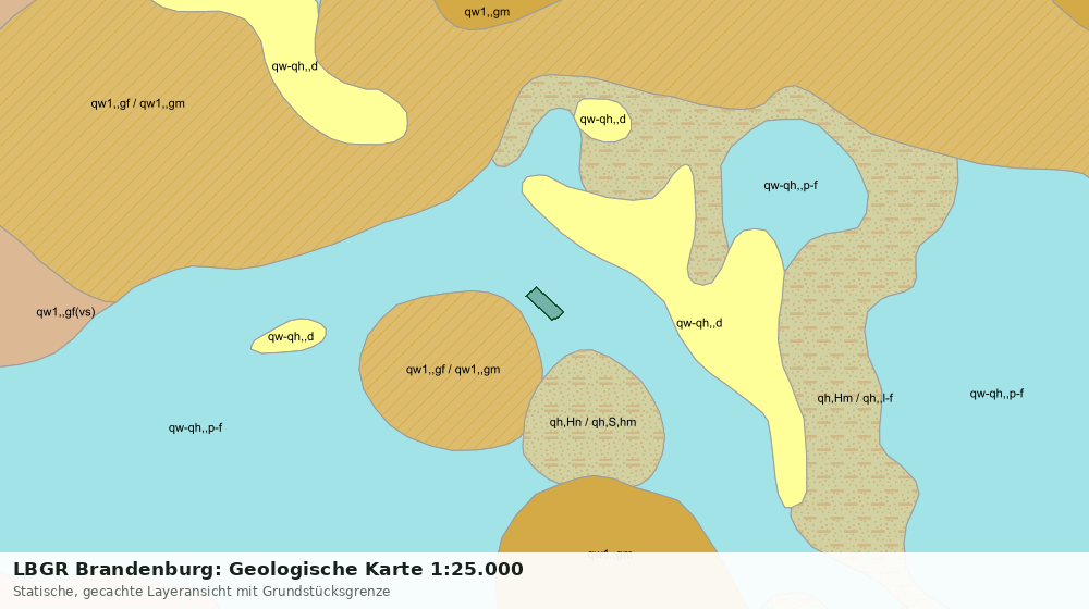 Statische Kartenansicht: LBGR Brandenburg: Geologische Karte 1:25.000