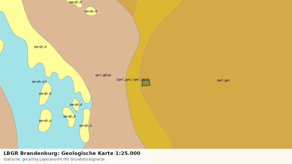 Statische Kartenansicht: LBGR Brandenburg: Geologische Karte 1:25.000