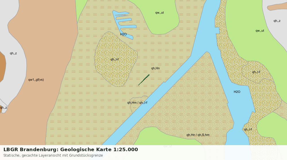 Statische Kartenansicht: LBGR Brandenburg: Geologische Karte 1:25.000