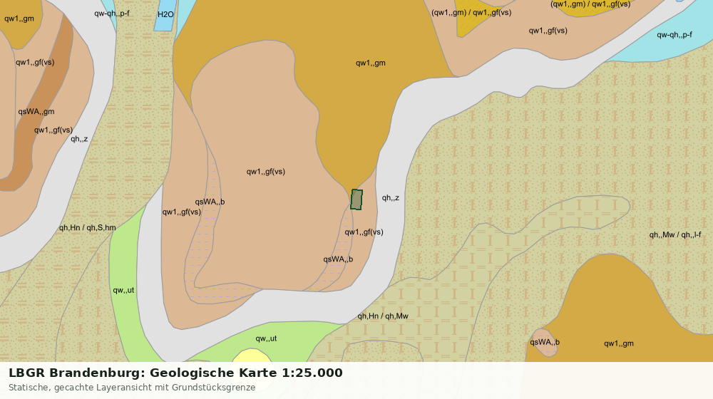 Statische Kartenansicht: LBGR Brandenburg: Geologische Karte 1:25.000
