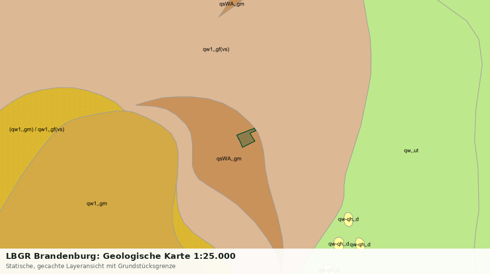 Statische Kartenansicht: LBGR Brandenburg: Geologische Karte 1:25.000