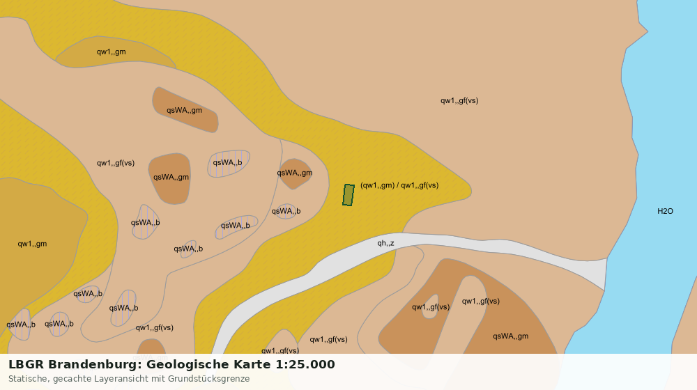 Statische Kartenansicht: LBGR Brandenburg: Geologische Karte 1:25.000