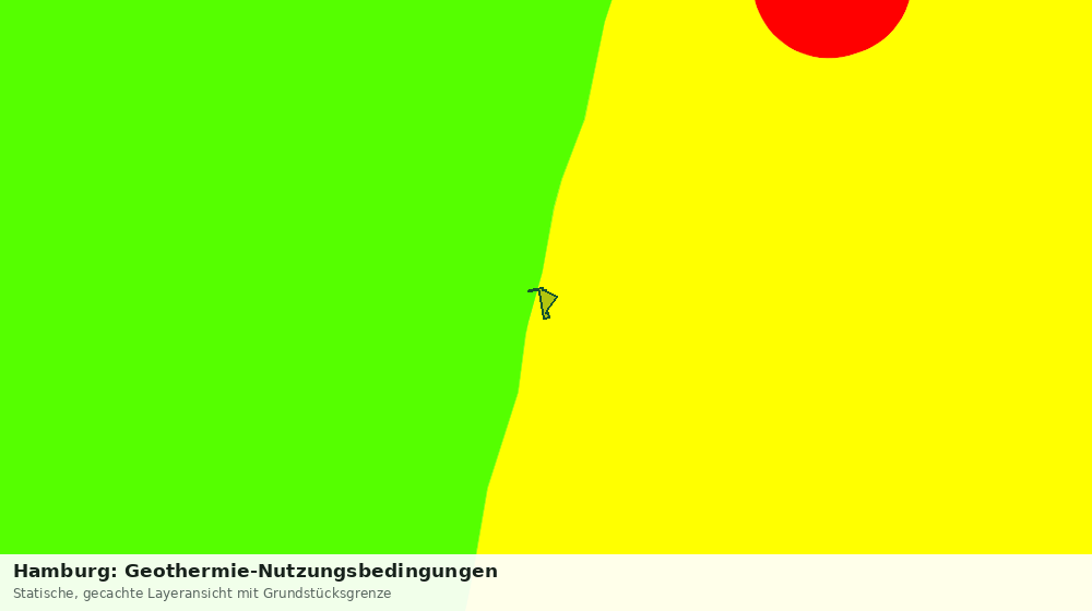 Statische Kartenansicht: Hamburg: Geothermie-Nutzungsbedingungen