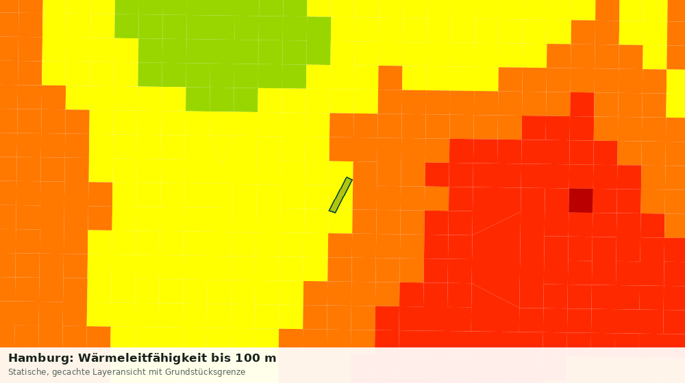 Statische Kartenansicht: Hamburg: Wärmeleitfähigkeit bis 100 m