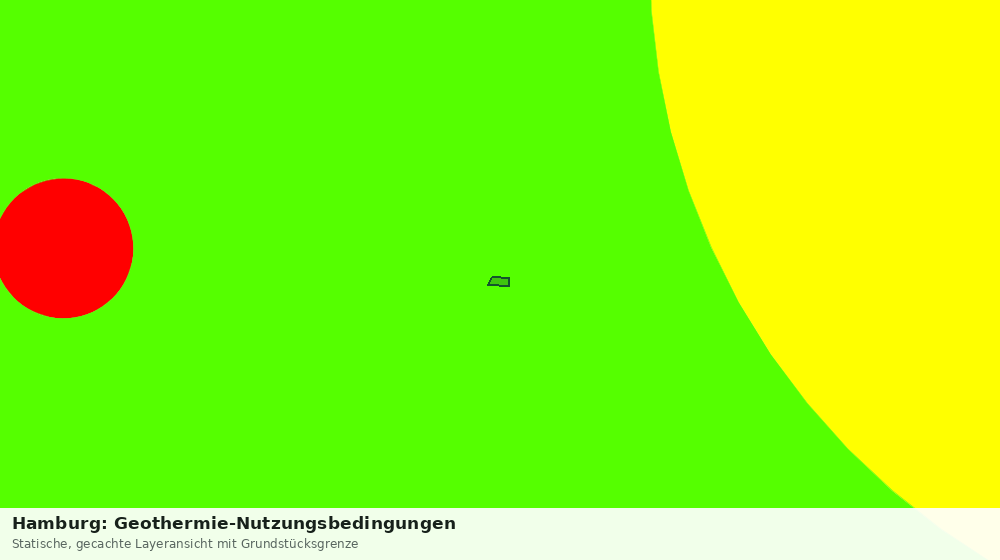 Statische Kartenansicht: Hamburg: Geothermie-Nutzungsbedingungen