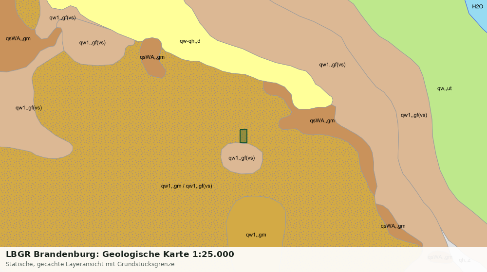 Statische Kartenansicht: LBGR Brandenburg: Geologische Karte 1:25.000