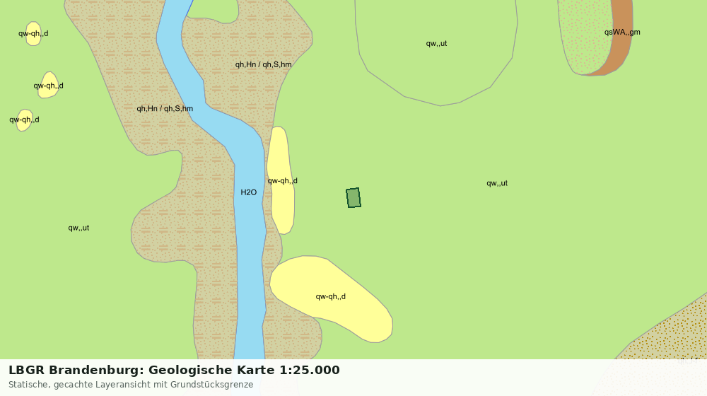 Statische Kartenansicht: LBGR Brandenburg: Geologische Karte 1:25.000