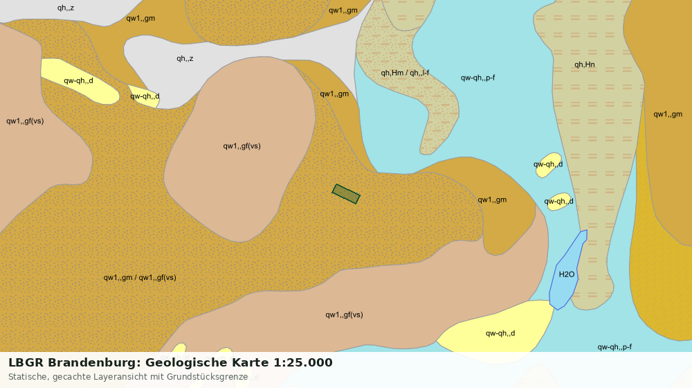 Statische Kartenansicht: LBGR Brandenburg: Geologische Karte 1:25.000