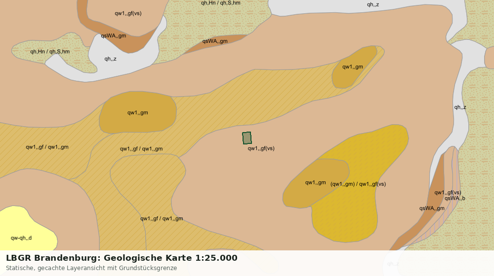 Statische Kartenansicht: LBGR Brandenburg: Geologische Karte 1:25.000