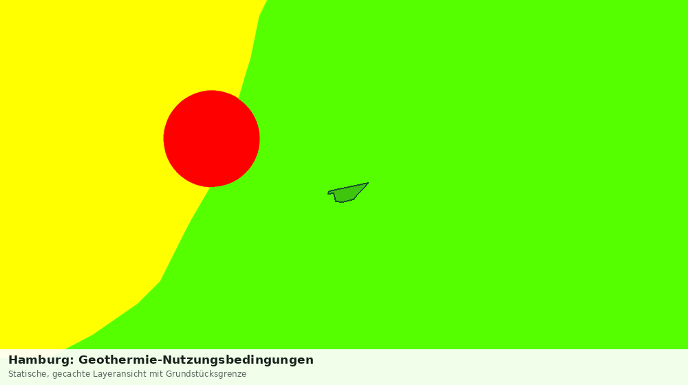 Statische Kartenansicht: Hamburg: Geothermie-Nutzungsbedingungen