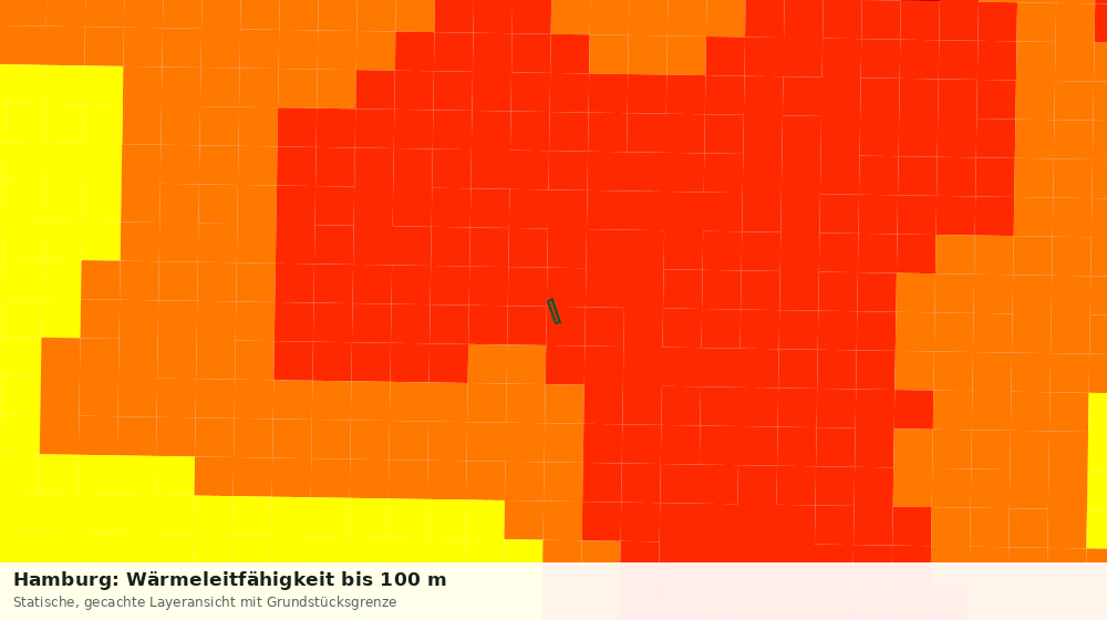 Statische Kartenansicht: Hamburg: Wärmeleitfähigkeit bis 100 m