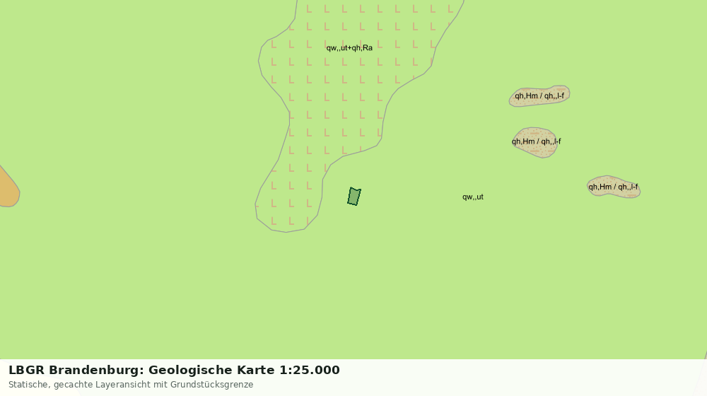 Statische Kartenansicht: LBGR Brandenburg: Geologische Karte 1:25.000