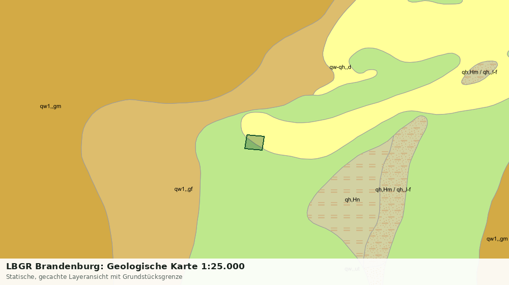 Statische Kartenansicht: LBGR Brandenburg: Geologische Karte 1:25.000