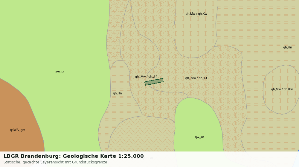 Statische Kartenansicht: LBGR Brandenburg: Geologische Karte 1:25.000
