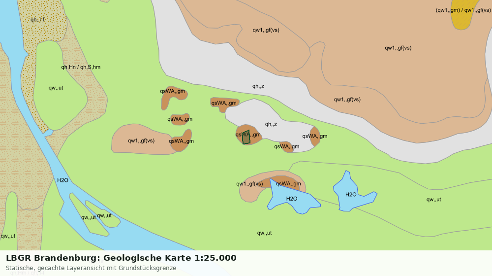 Statische Kartenansicht: LBGR Brandenburg: Geologische Karte 1:25.000