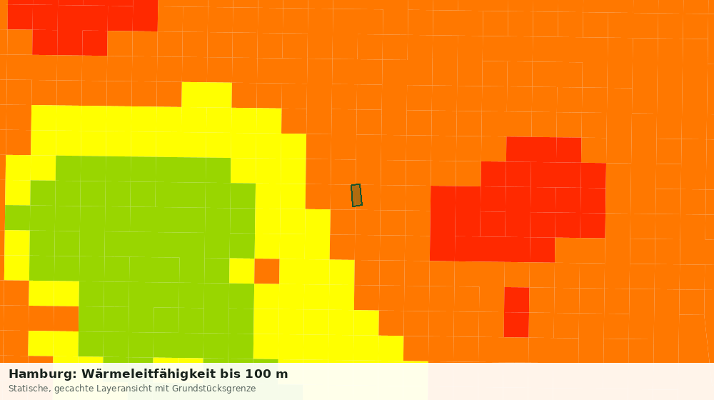 Statische Kartenansicht: Hamburg: Wärmeleitfähigkeit bis 100 m