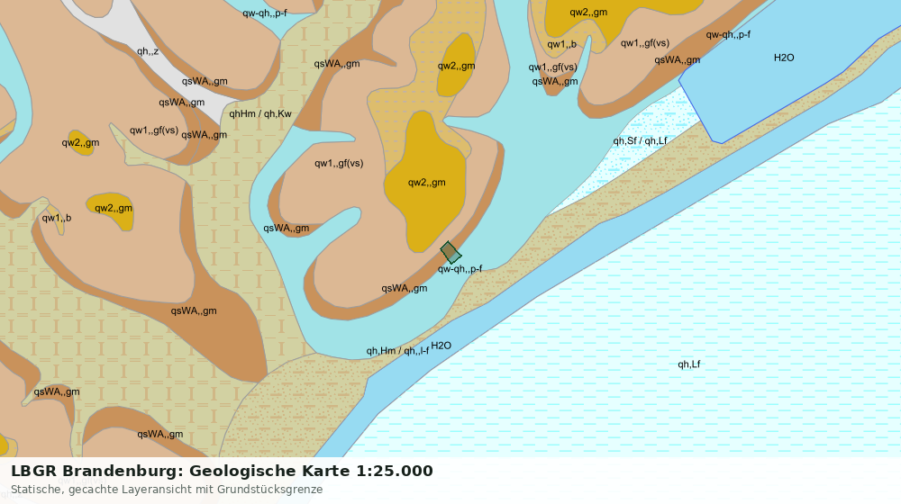 Statische Kartenansicht: LBGR Brandenburg: Geologische Karte 1:25.000