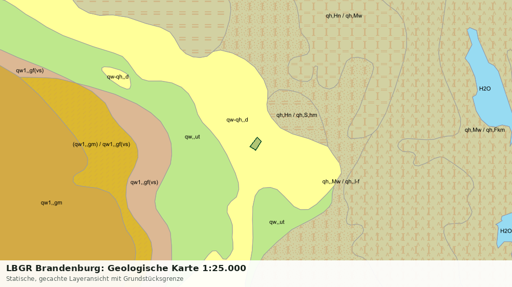 Statische Kartenansicht: LBGR Brandenburg: Geologische Karte 1:25.000