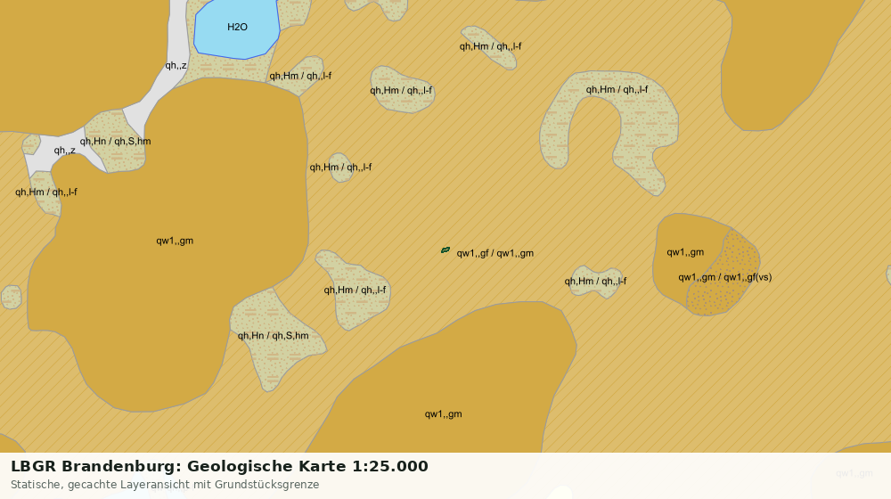Statische Kartenansicht: LBGR Brandenburg: Geologische Karte 1:25.000