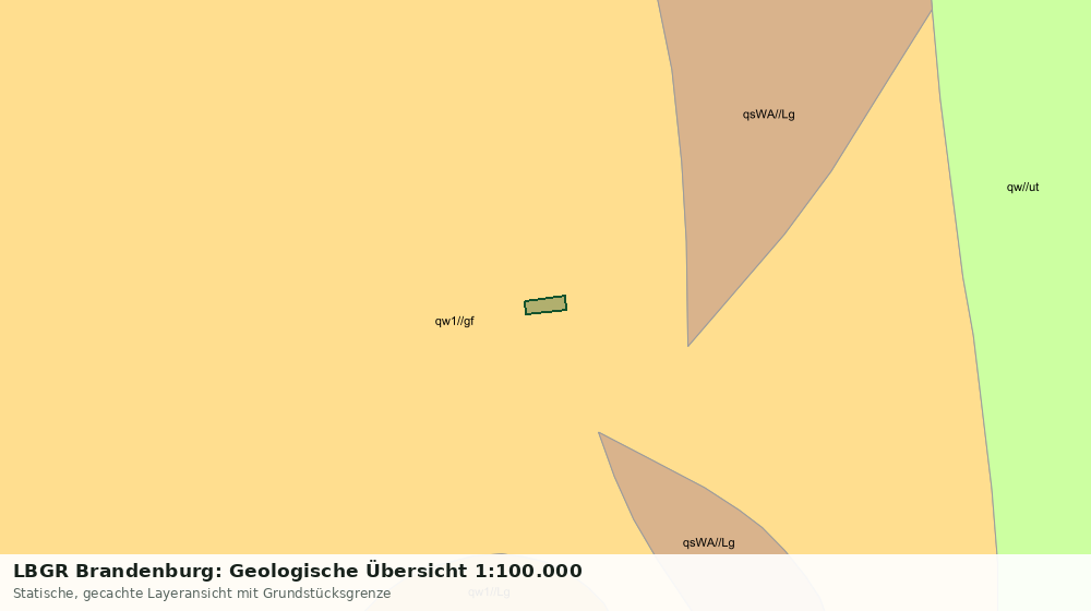 Statische Kartenansicht: LBGR Brandenburg: Geologische Übersicht 1:100.000