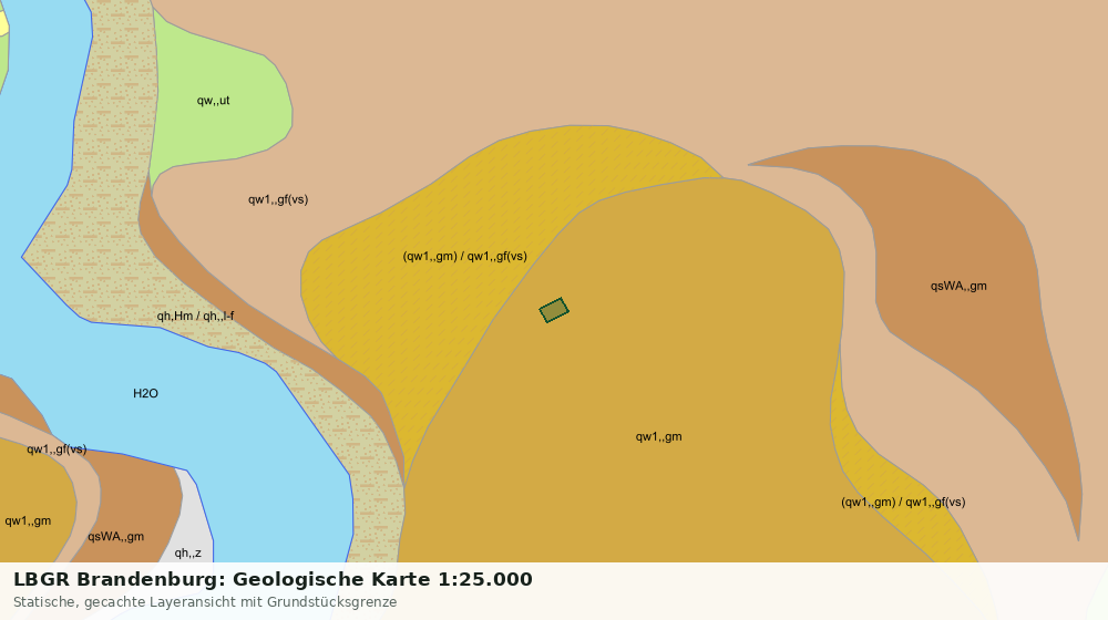 Statische Kartenansicht: LBGR Brandenburg: Geologische Karte 1:25.000