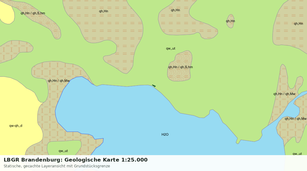 Statische Kartenansicht: LBGR Brandenburg: Geologische Karte 1:25.000