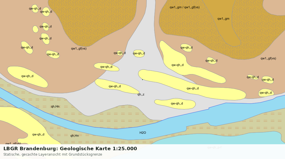 Statische Kartenansicht: LBGR Brandenburg: Geologische Karte 1:25.000