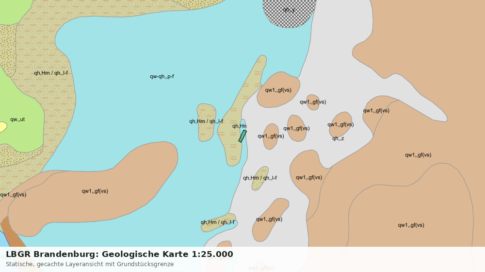 Statische Kartenansicht: LBGR Brandenburg: Geologische Karte 1:25.000