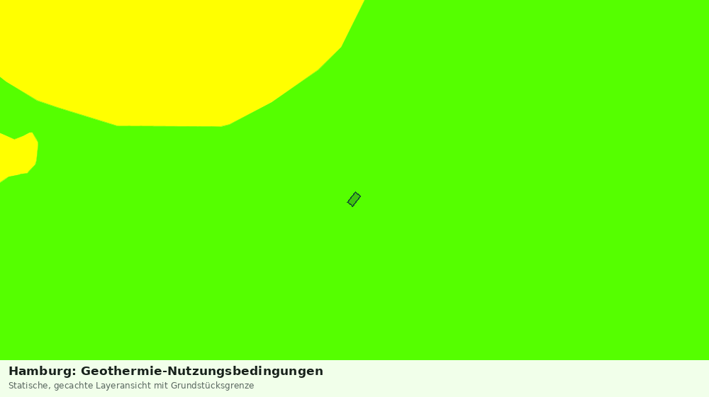 Statische Kartenansicht: Hamburg: Geothermie-Nutzungsbedingungen