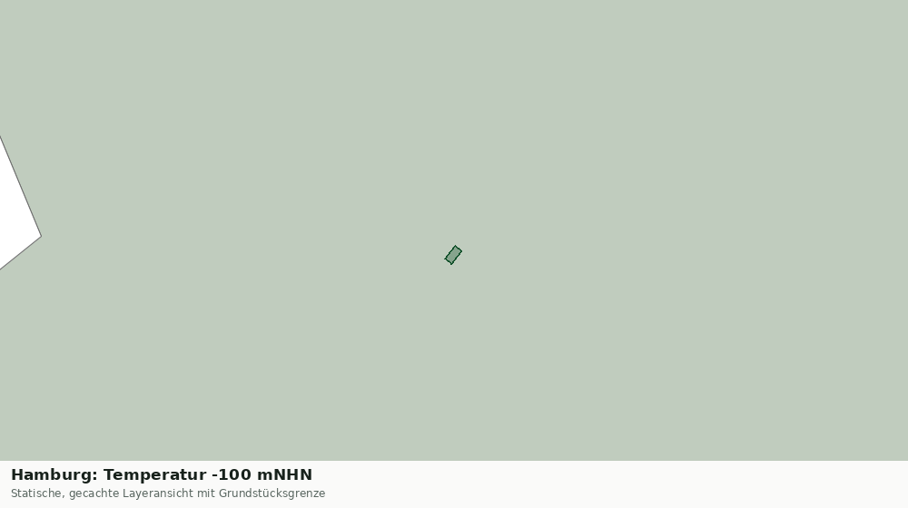Statische Kartenansicht: Hamburg: Temperatur -100 mNHN